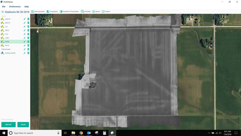 NDRE Escala de grises