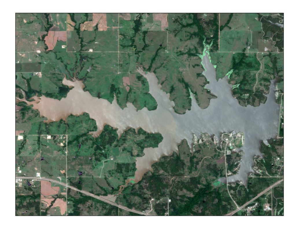   Lago Carl Blackwell antes de la aplicación de herbicidas