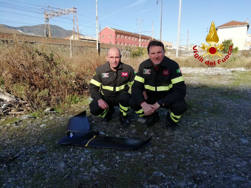 senseFly eBee X no local da ponte Morandi  